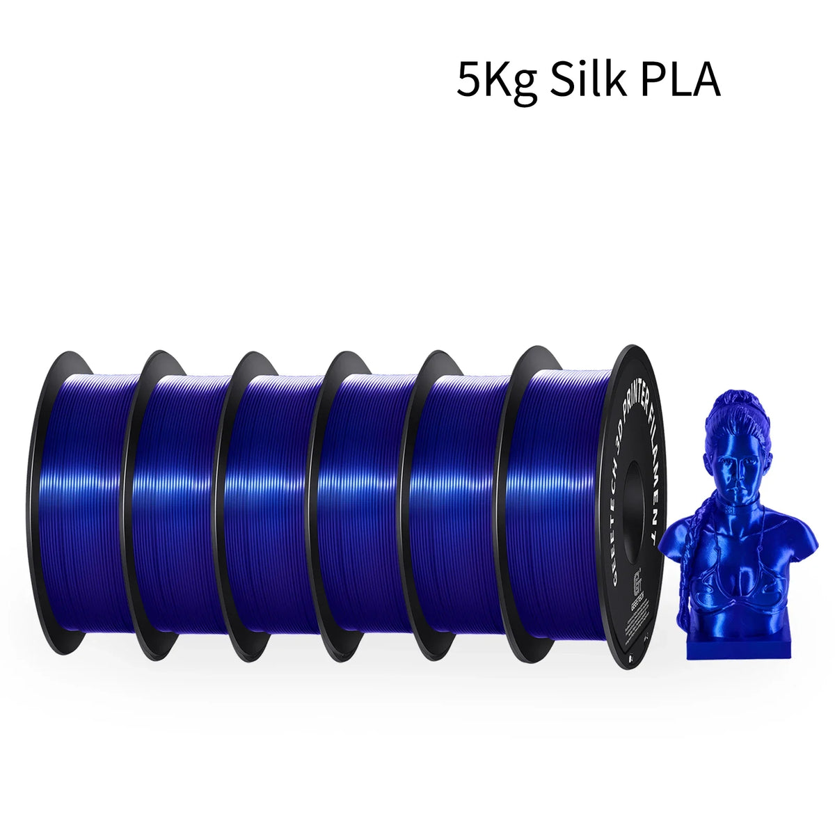 GEEETECH 5Rolls 3D Silk PLA Filament 1Kg/roll 1.75mm Spool Wire For 3D Printer Material,Vacuum packaging,Safety