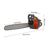 Handheld Cordless Petrol Chain Saw, Gas Powered Chainsaw, 60cc Gasoline Chainsaw Power Head,For Garden Pruning, Forest Logging,