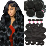 Natural Colored Body Wave Human Hair Bundles For Women Remy Hair Extensions 1/3/4 Pcs Natural Body Wave Weave Bundles 10-40 Inch