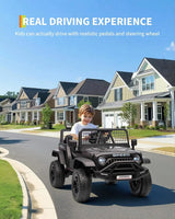 Electric Car for Kids Ride On Car with Remote Control Ride On Truck Toy for Toddler Boys Girls Bluetooth Music Player LED Light