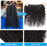 12A Deep Wave Bundles Human Hair Brazilian Remy 30 32 Inch Raw Curly