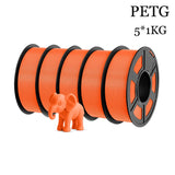 TECBEARS PETG 3D Printer Filament 5KG 1.75mm petg Multi color combination set FDM 3D Printer Materials DIY Gift From US UK DE
