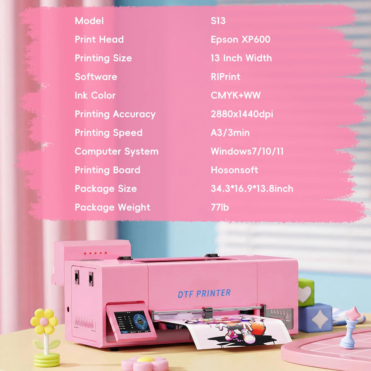 OYfame A3 XP600 DTF Printer with Oven Impreesora DTF Textile A3 Automatic Cleaning White Circulation for tshirt printing machine