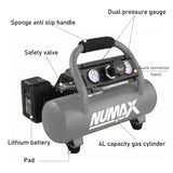 Numax 20 Volt Cordless 1/2.5 Gallons 4L/10L Air Compressor For Makita 18V Battery