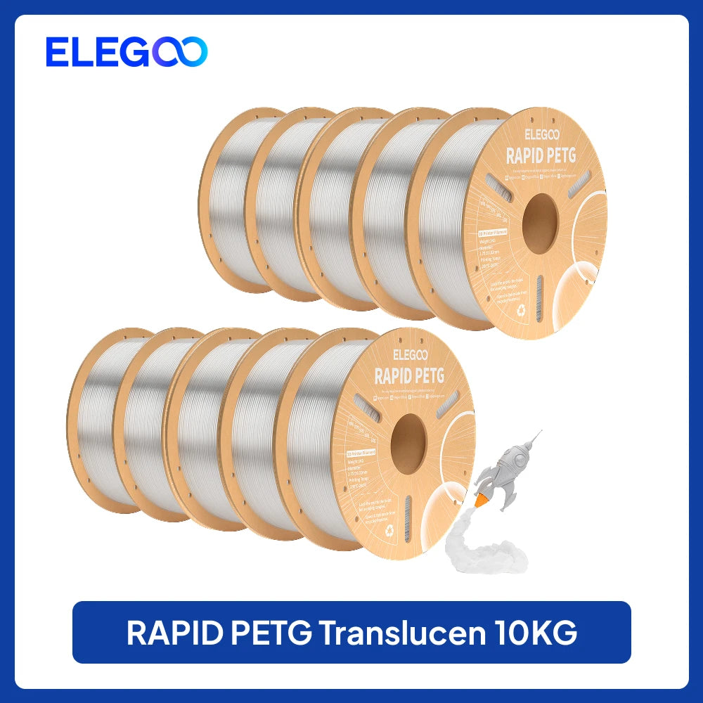 ELEGOO 4KG/5KG/10KG 1.75mm Rapid PETG Filament