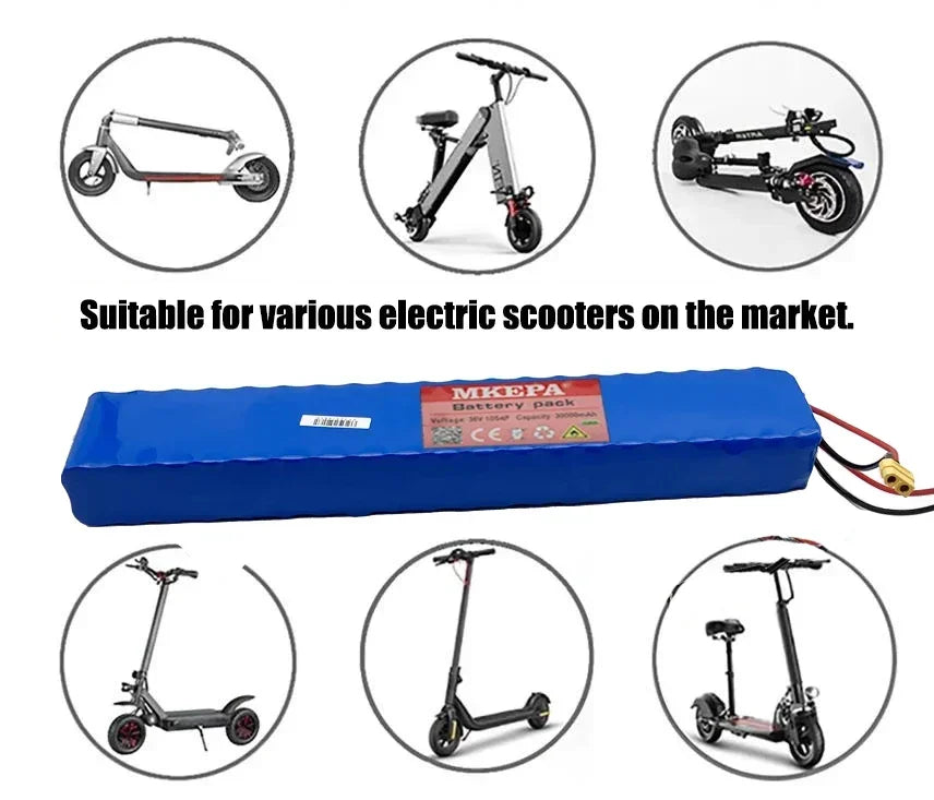 New 10S4P 36V 42V 20Ah lithium battery for electric scooters,for Alron, Shilop, Kugoo,Endurance 20-30km，With BMS