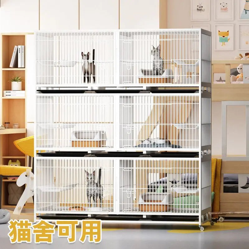 Cat cage Three-layer cat cage Breeding Breeding cage Pigeon with partition Platform display Breeding