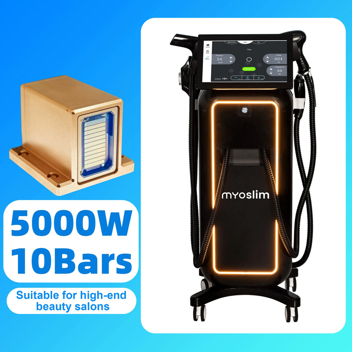 4 In 1 Diode Ice Titanium Laser FAC 5000W 4 Wavelength 755/808/940/1064NM Portable Device Soprano Body Hair Removal