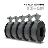 KINGROON High Speed PETG 3D Filament PLA/PETG 5KG 3D Printing Filament 1.75mm 100% Neatly Wound HS Filament 350mm/s Printing