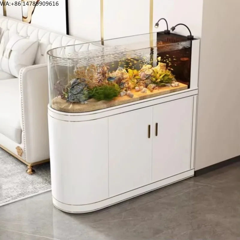 All-in-One AquariumCustomized Large Vertical Clear Glass Aquarium Fish Tank With Water Plant Ecological Stream Wholesale Aquariu