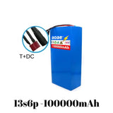 100%18650Original 48V 100Ah 13s6p Lithium Battery Pack 48v1500W Citycoco Motorized Scooter Batteries Built in 30A BMS