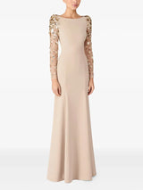 HIGH STREET Newest Fashion 2026 Designer Party Vestido Women's Spliced Mesh Diamonds Beaded Long Sleeved Maxi Long Dress