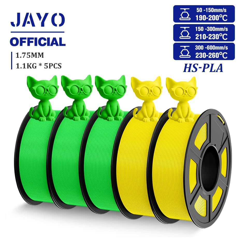 JAYO High Speed PLA Filament 5.5KG PLA 3D Filament For FDM 3D Printer Neatly Wound PLA 3D Printing Materials 100% No Bubble