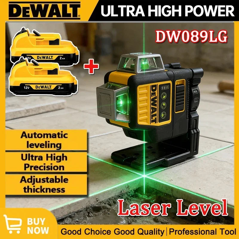 Dewalt DW089LG 3 Sides*360 Degree Vertical Lines Horizontal Green Light