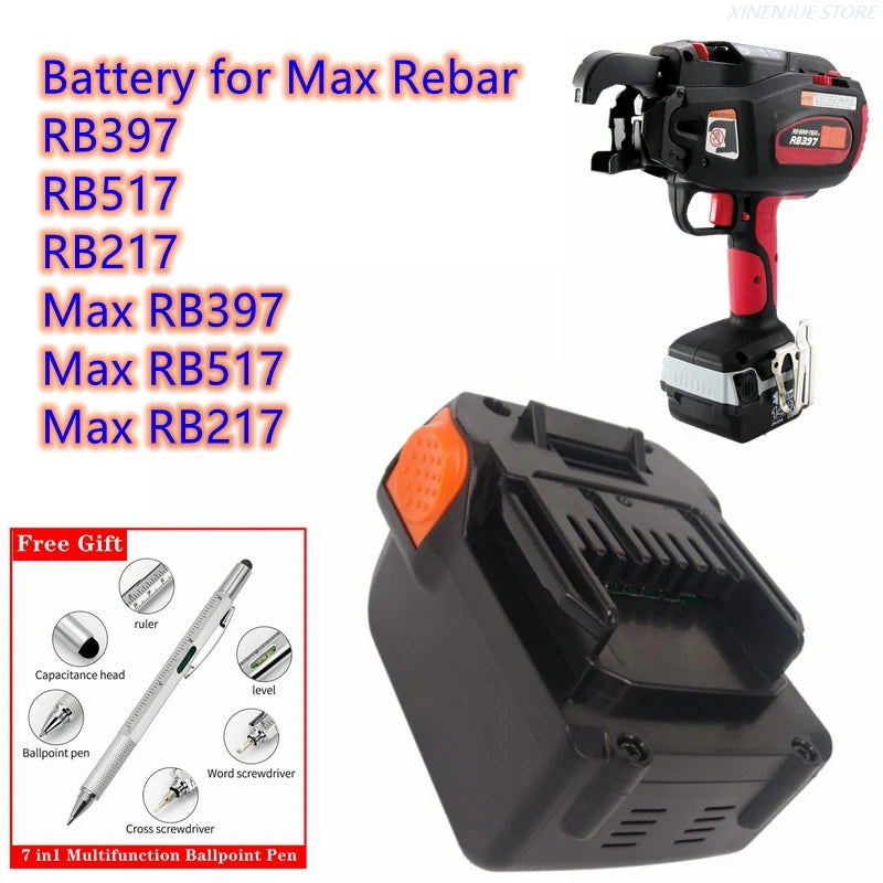 Power Tools Battery 14.4V/3000mAh JPL914 for Max Rebar RB397, RB517, RB217