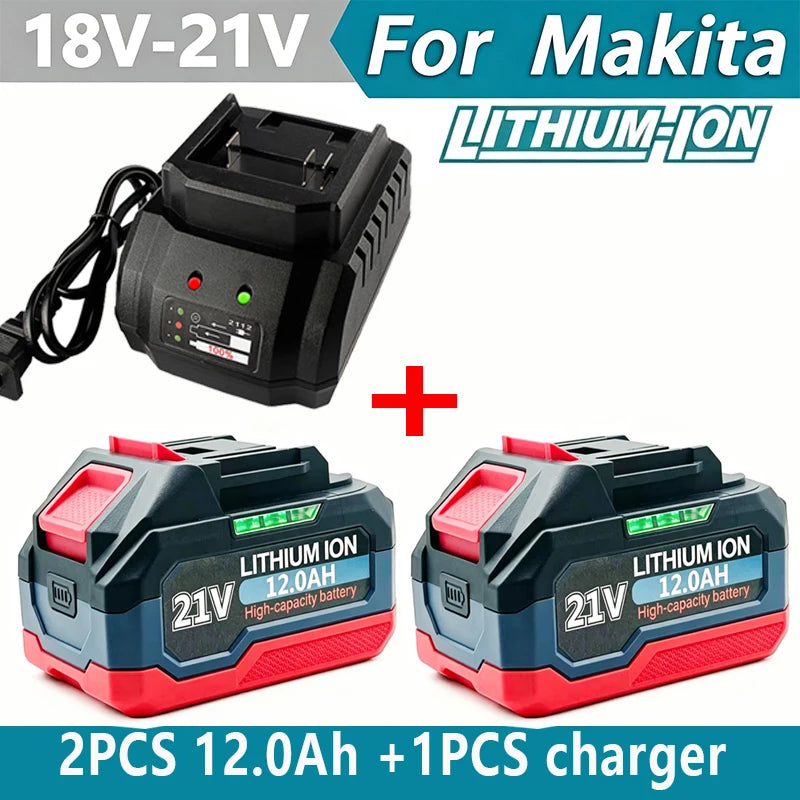 21V 6/9/12AH For Makita 18V Battery Power Tools Li-ion Replacement LXT BL1850 BL1860 DDF487 for 18V Screwdriver with BMS