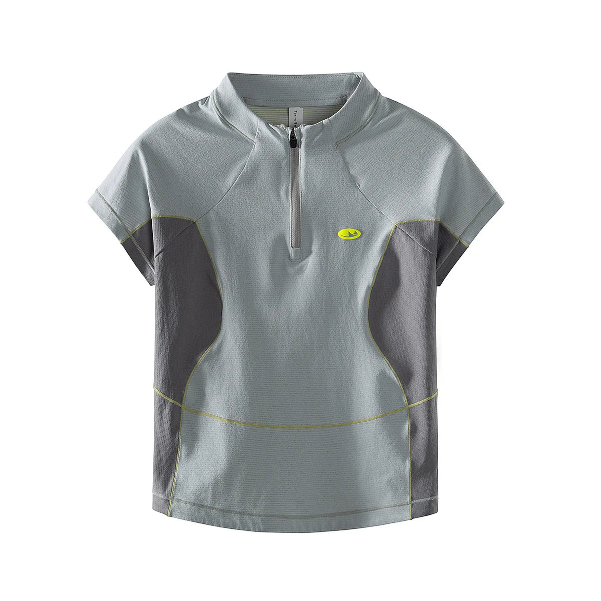 Spring Summer Sweet Girl Semi Zip Outdoor Sport Short T Shirt Women Quick Dry Slim Fit Fitness Running T-shirt Top