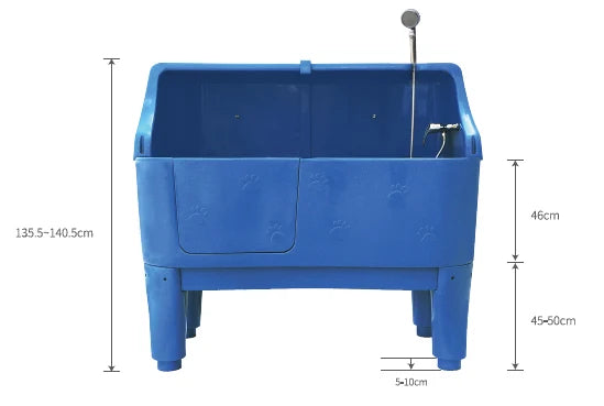 Factory Supply Durable Multicolor Plastic Dog Grooming Bathtub with Splash Back