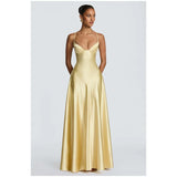 Elegant Scarf Collar Sling Women Summer Dress Solid Sleeveless Off-shoulder Slim Maxi Dresses 2026 Lady Chic Evening Party Gown