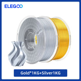 ELEGOO 5KG/10KG 1.75mm Silk PLA Filament,3D Printer Filament 1kg Gold Silver Fits for Most FDM 3D Printers