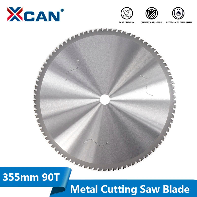 XCAN Metal Cutting Blade 355mm(14 Inch) x25.4mm 66 90T Carbide Circular Saw Blade For Aluminum Iron Steel Metal Cutting Disc
