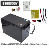 Case 12V 280AH DIY Battery Case Portable Battery Box 230AH 4S Optional 200A BMS 2A Active Balance TFT LCD Tape Bolt For RV