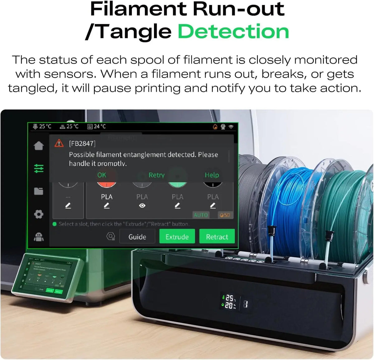 Creality CFS-C Filament Cutter Wear Monitoring Run-out / Tangle Detection for K1C 2025 / K1 Max 2025 / K1 Max / K1C / K1/ K1 SE