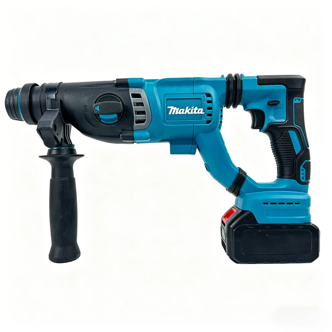 Makita DCH263 High Power 18V Lithium Brushless Concrete Drill Machine Hammer Shake Absorbing Features 4 Groove Rotary Hammer