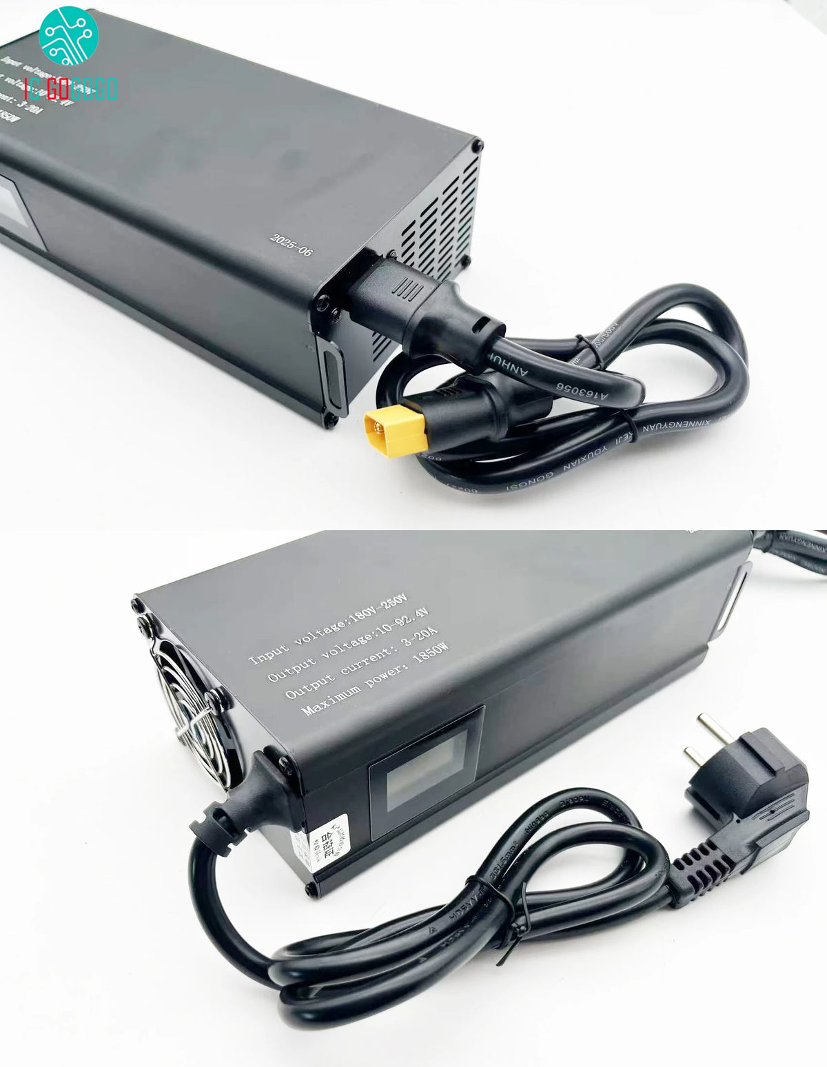 10V to 92.4V 3A to 30A Adjustable Lithium Battery Charger 24V 36V 48V 60V 72V 84V 15A 20A 25A Li-ion Ion Lifepo4 LFP Bluetooth