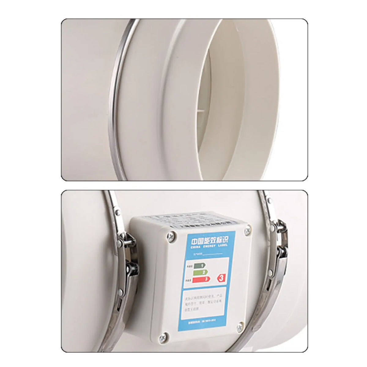 6" Inline Duct Fan 540 CFM Ventilation Exhaust Blower Fans Quiet for Ducting 75W