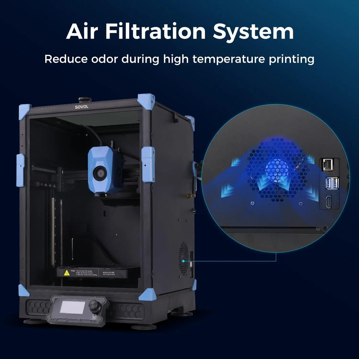 Sovol Zero 3D Printer 1200mm/s High Speed CoreXY 3D Printers with Eddy Scanning & Pressure Sensing 350℃ Nozzle 120℃ Heated Bed