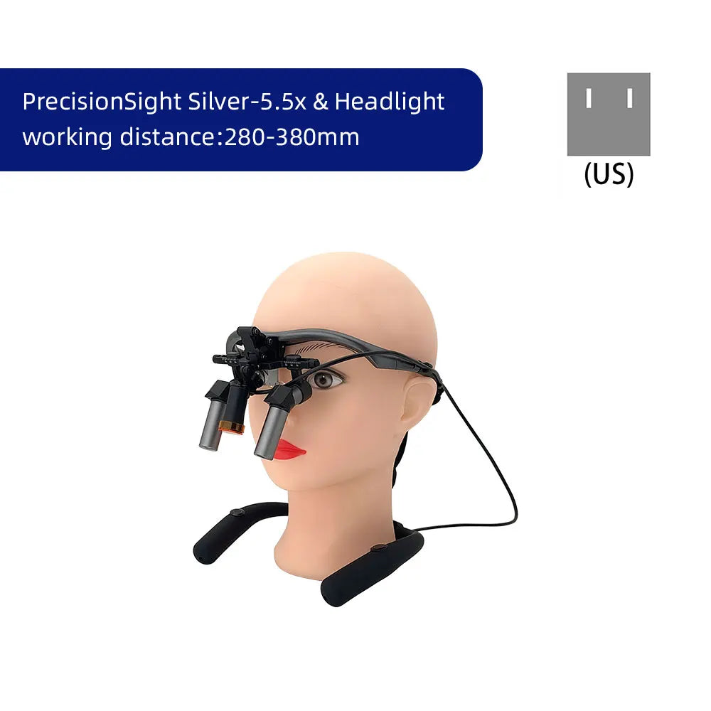 JINGT 3.5X/4.5/5.5X/6.5X Dental Loupes Headlight SET Wearing Glasses Magnifying The Mirror Oral Glass Surgery Hd Led Equipment