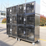 Veterinary Cage Twelve Compartments for Pet Hospital Pet Cages Dog Cat Veterinary