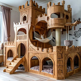 Home Super Large Castle Solid Wood Cat Climbing Frame Cat Nest Integrated Luxury Cat Villa Muppet
