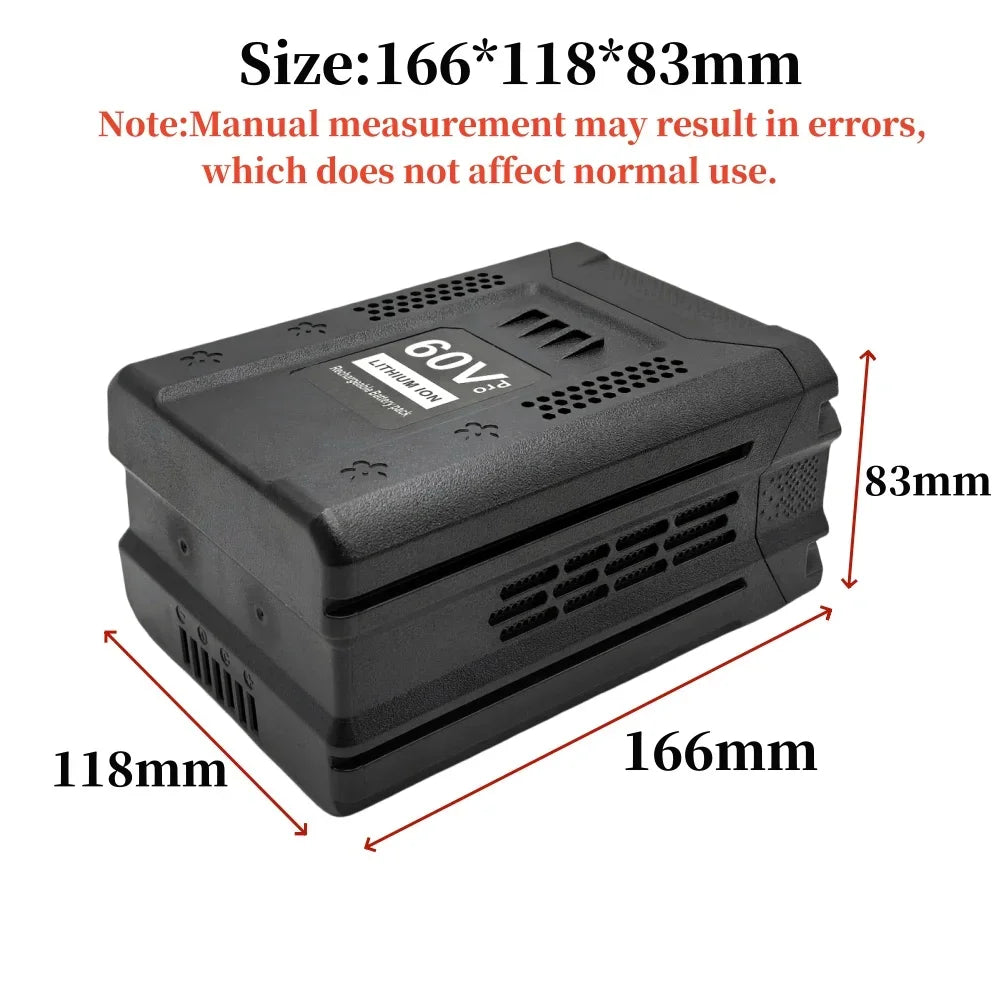 For Greenworks PRO 60V 6.0/8.0/10.0AhLithium Ion Battery Replacement 3X Longer Runtime,for brushless lawn mowing GD60AB, etc