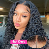 30 32Inch Deep Wave 13x4 13x6 HD Transparent Lace Frontal Wig Human Hair Water Curly 4x4 Lace Closure Wigs For Women Bling Hair