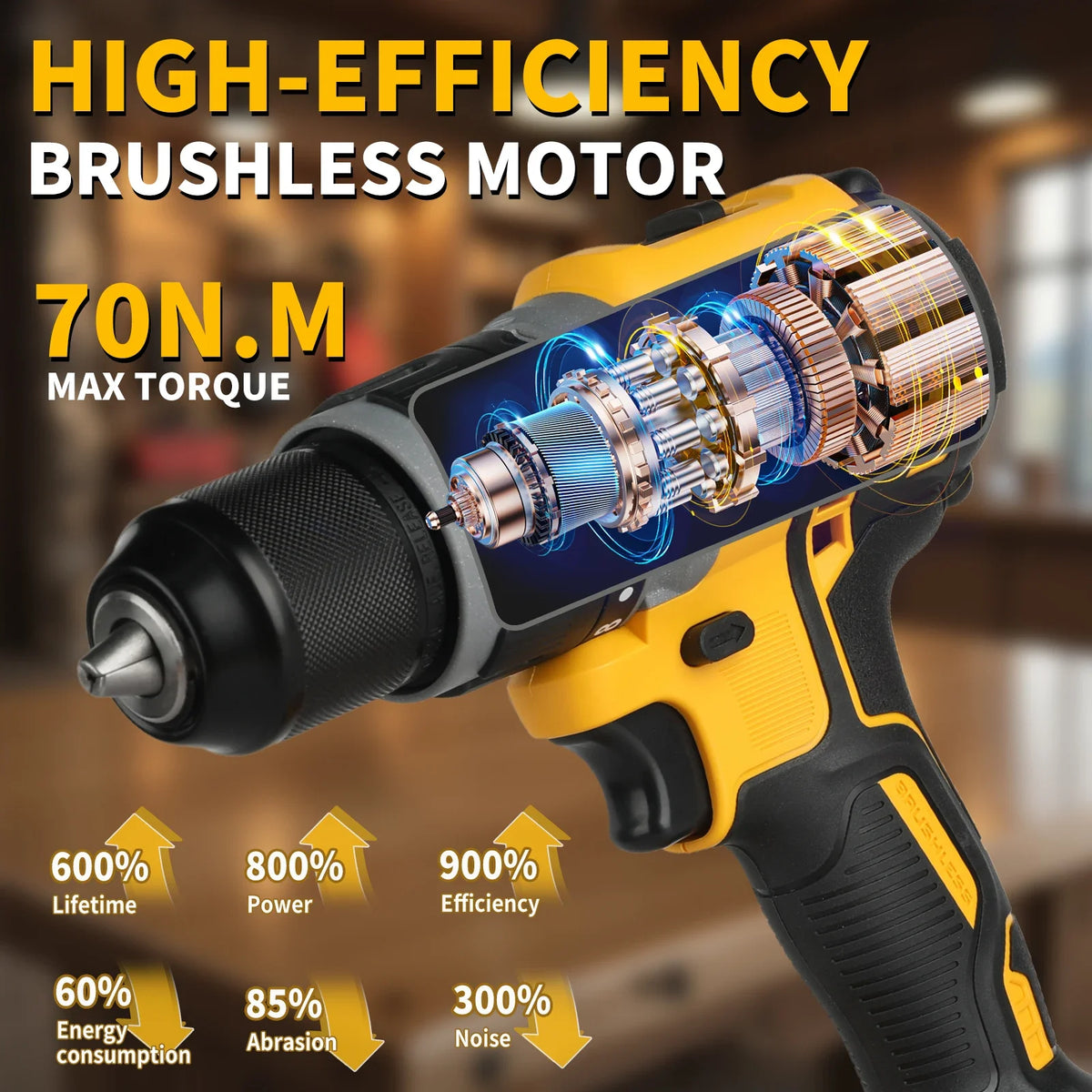 DEWALT DCD791 18V-20v  Compact Cordless Drill Brushless Motor Drill Screwdriver Multi functional Drive Screwdriver Electric Tool