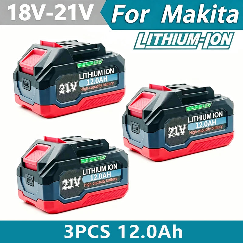 21V 6/9/12AH For Makita 18V Battery Power Tools Li-ion Replacement LXT BL1850 BL1860 DDF487 for 18V Screwdriver with BMS