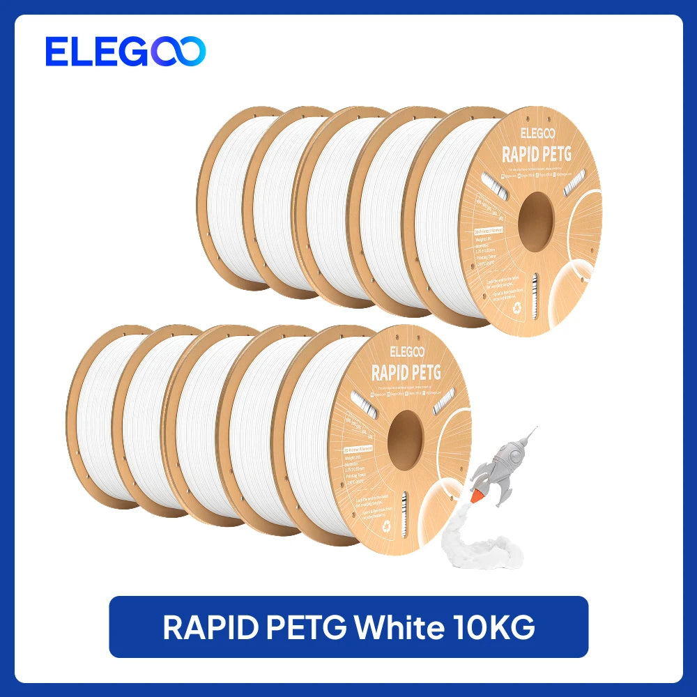 ELEGOO 4KG/5KG/10KG 1.75mm Rapid PETG Filament