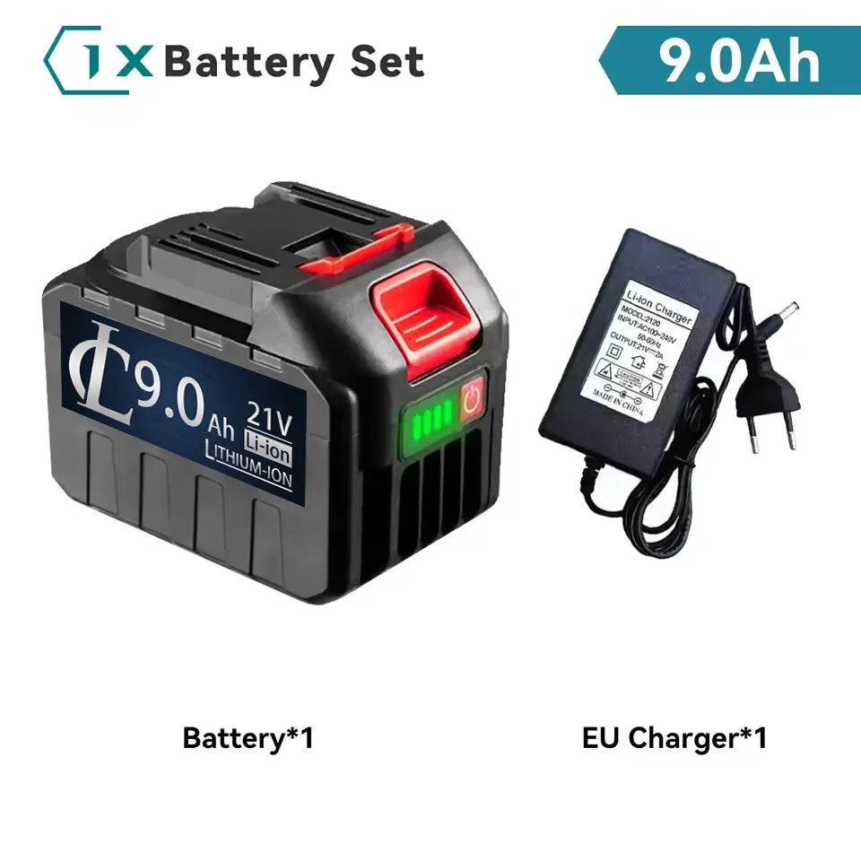 Rechargeable 18V 21V 388VF Li-ion Battery 3000-9000mAh High Capacity Long Lasting Fast Charging Durable for Makita Electric