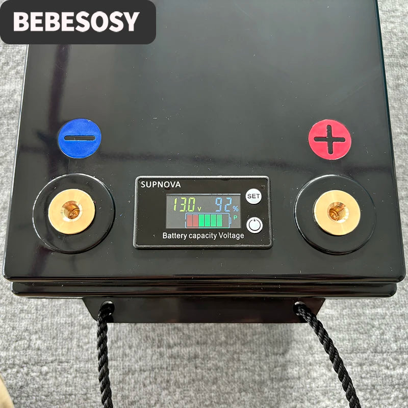 Case 12V 280AH DIY Battery Case Portable Battery Box 230AH 4S Optional 200A BMS 2A Active Balance TFT LCD Tape Bolt For RV