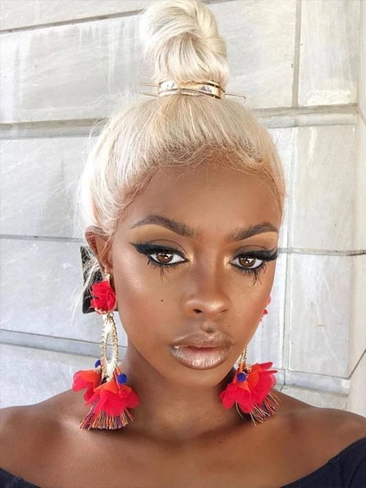 360 Lace Frontal Wig #613 Colored Straight Hd Lace Frontal Wig 13x6 13x4 Pre Plucked Blonde Lace Front Human Hair Wigs For Women