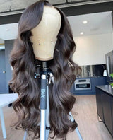 250 Density 40 42 Inch Body Wave Human Hair 13x4 HD Transparent Lace