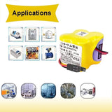 (5-Pack) BR-2/3AGCT4A 6V PLC Battery for FANUC A98L-0031-0025 CNC System (Black Connector)
