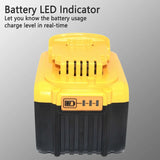 For DeWalt 20V Lithium Ion Batteries 20V 12Ah 18Ah DCB203 Li Ion Battery Replacement DCB206 DCB205 DCB204 DCB200 Power Tools