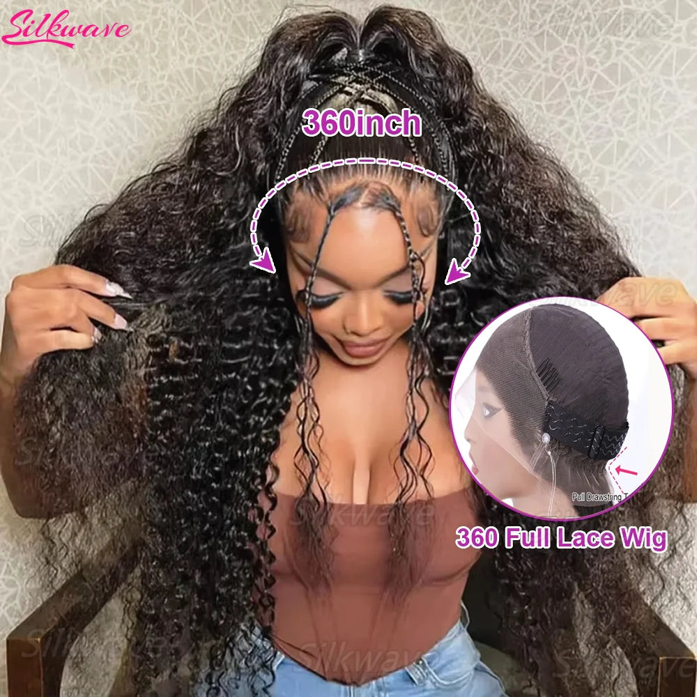 Deep Wave Glueless Invisible Strap 360 HD Full Lace Wig Human Hair 13x4 13x6 Water Wave Lace Front Wig 4x4 5x5 Closure Curly Wig