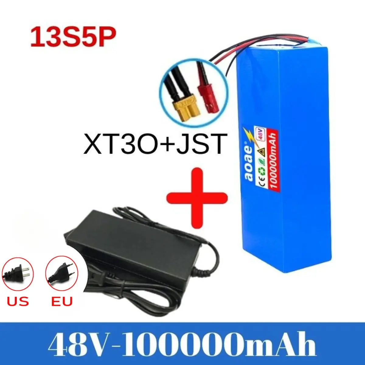 48V 100ah 13s5p Lithium Battery Pack 48v 100000mAh 250W-2000W Citycoco Motorized Scooter Batteries Built in 50A BMS