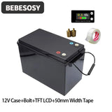Case 12V 280AH DIY Battery Case Portable Battery Box 230AH 4S Optional 200A BMS 2A Active Balance TFT LCD Tape Bolt For RV