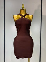 Women Sexy Backless Pink Bodycon Mini Bandage Dresses Elegant Evening Party Luxury Birthday Nightclub Cocktail Prom Gown