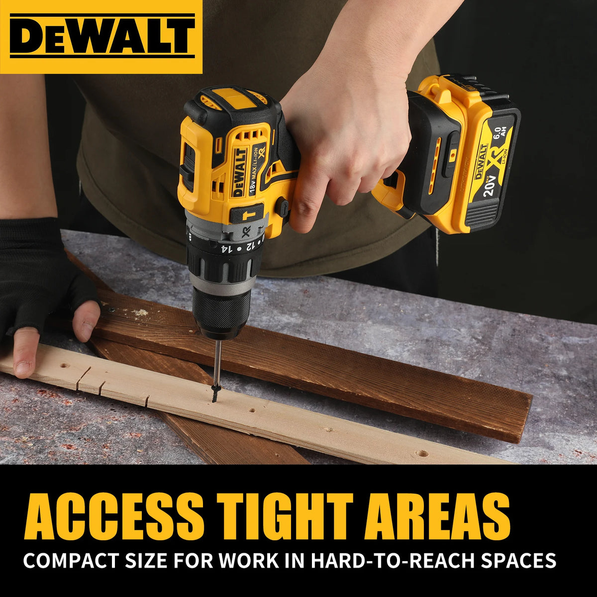 DEWALT DCD796 13mm Brushless Electric Drill Portable Screwdriver Impact Drill Rechargeable Lithium 20V Battery Power Tool